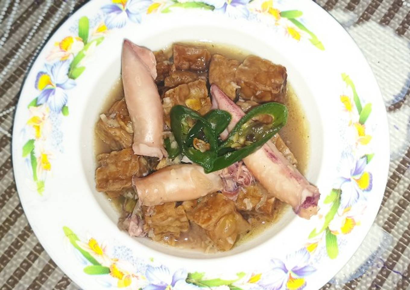 Cumi Asin Tempe Cabe Hijau