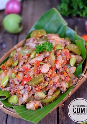Foto resep Oseng mercon cumi asin