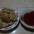 Pempek teri sambal