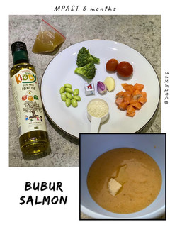 Foto resep Mpasi 6 bulan: bubur ikan salmon