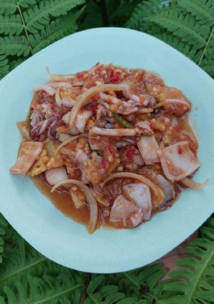 Foto resep Cumi dan Putren Saos Padang