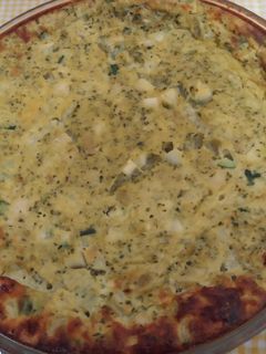 Una foto de Pastel de brócoli y calabacín