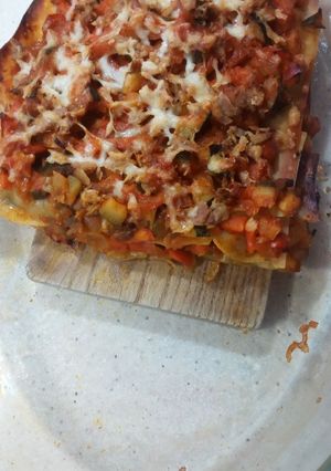 Una foto de Lasaña de verduras