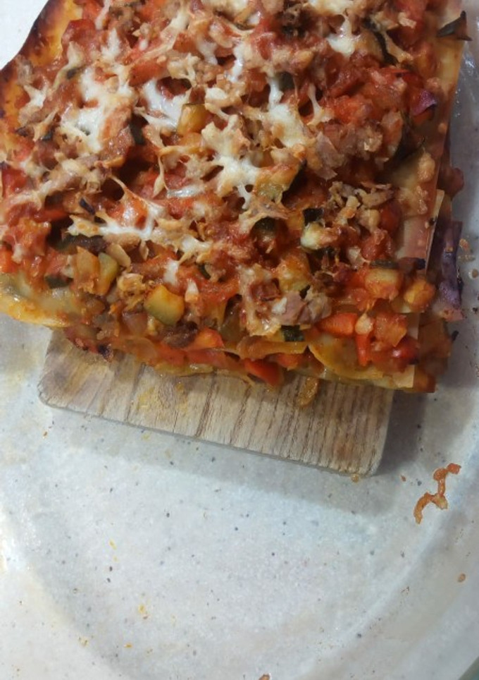 Una foto de Lasaña de verduras