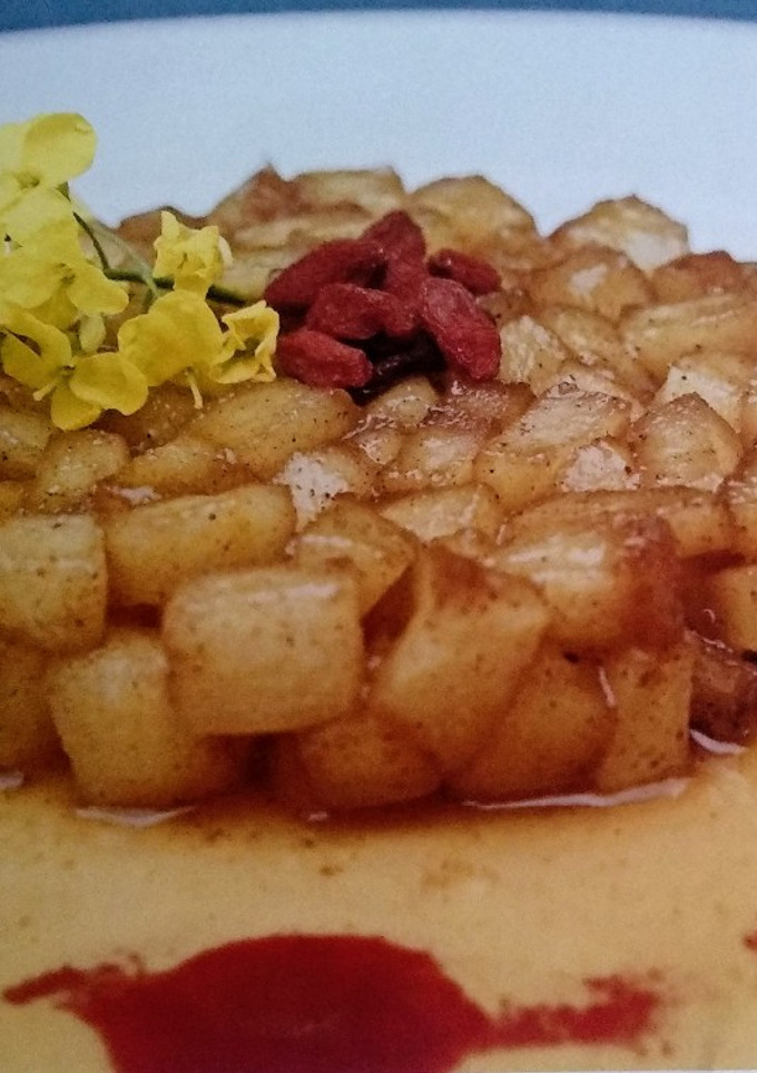 Una foto de Frutas salteadas a la canela