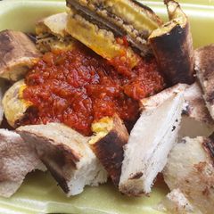 A picture of Roasted yam and plantain.