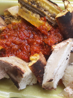A picture of Roasted yam and plantain.