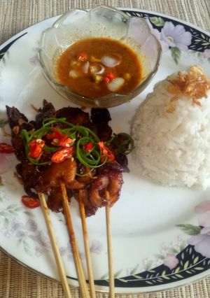 Foto resep Sate jamur bumbu kacang 🍡🍄