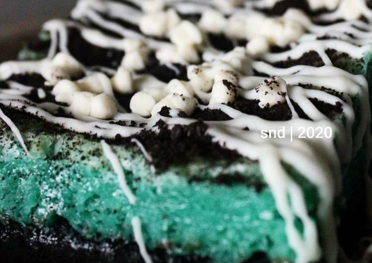 Cara Gampang Membuat Brownies Blue Oreo #dessert ala Shafa Diandra 🦋, Menggugah Selera