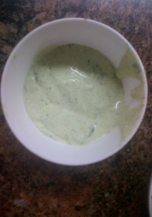 Una foto de Mayonesa de Ajo y Cilantro
