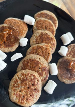 Una foto de Panqueques de Banana y Cacao