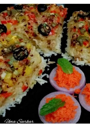 A picture of Rice pizza.