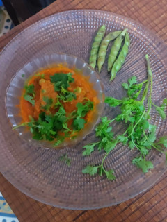 A picture of Lilva beans ki sabji.