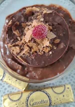Une photo de La mousse au chocolat-crêpes dentelles #janvier