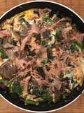 Japanese inspired salmon and soba frittata