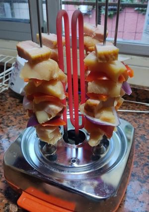 Una foto de Brochetas de pollo