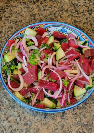 A picture of Beet & Cucumber Salad.