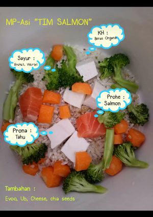 Foto resep MP ASI 6+ TIM Salmon (Baby Aqilla)