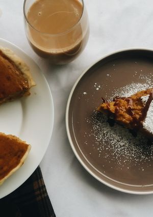 Una foto de Tradicional pay de calabaza otoñal