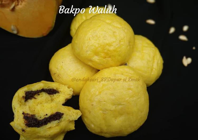 Cara Gampang Membuat Bakpao Waluh / Bakpao Labu Kuning, Lezat