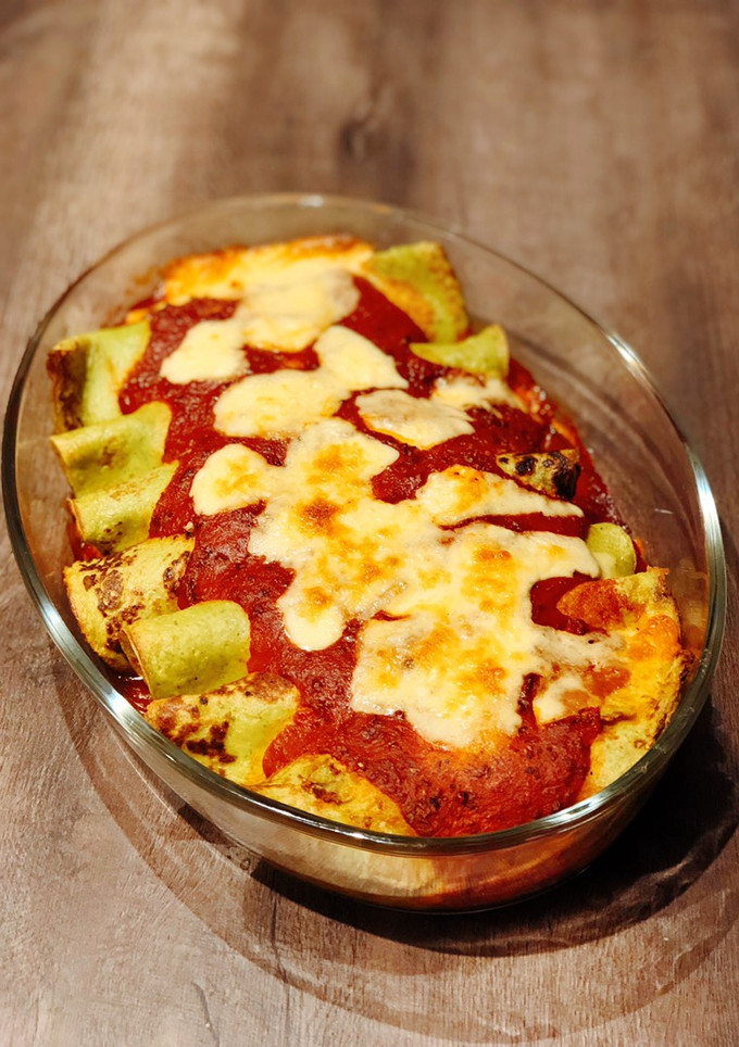 Una foto de Canelones de masa de zapallito (sin harina)