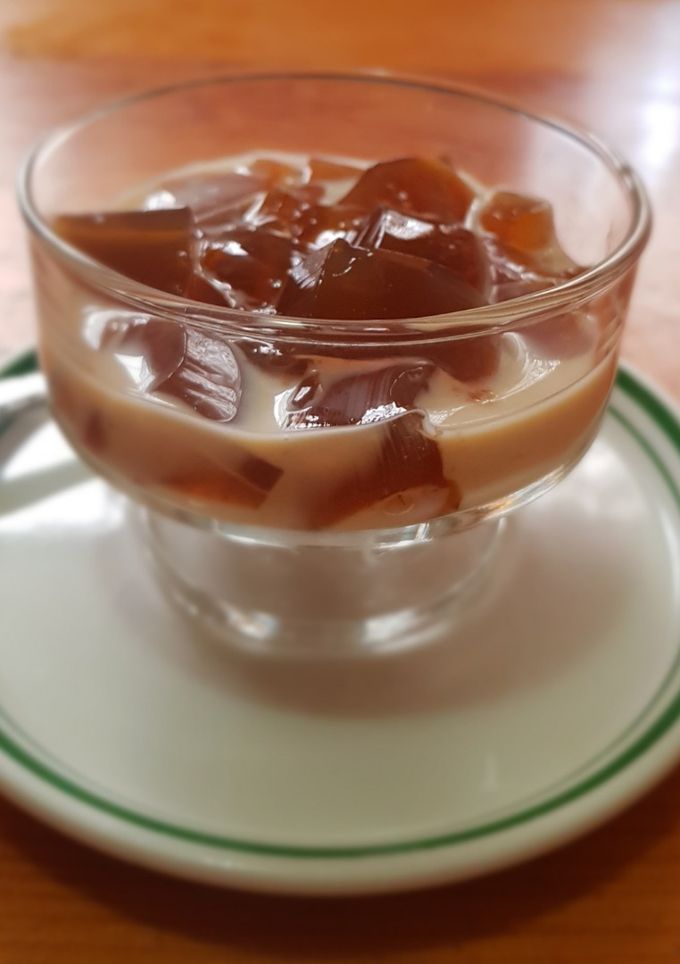 Una foto de Gelatina de café con rompope