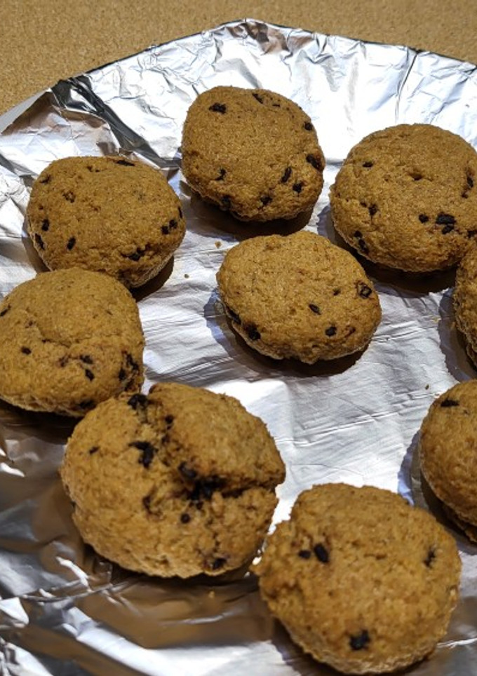 Una foto de Galletas de avena en freidora de aire