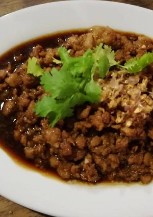 รูปของ หมูสับผัดซีอิ้วหวาน