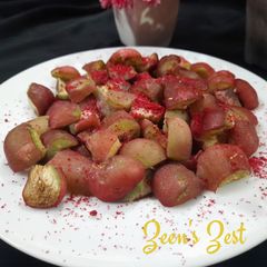 A picture of Cashew Apples with Sumac.
