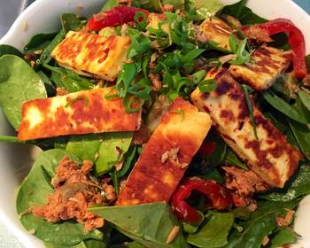 Best Recipe Chilli Halloumi and Tuna Salad Savory Delicious