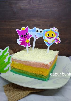 Foto resep Rainbow Cake | Kue Kukus Pelangi | Fiber Creme