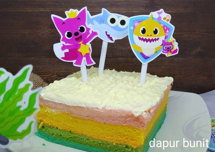 Cara Gampang Membuat Rainbow Cake | Kue Kukus Pelangi | Fiber Creme, Enak