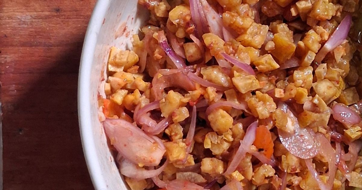 Tempe tahu sambel matah