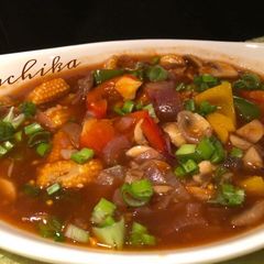 Vegetables in Manchurian sauce A picture of Vegetables in Manchurian sauce.