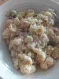 Pasta con Ricotta y bacon