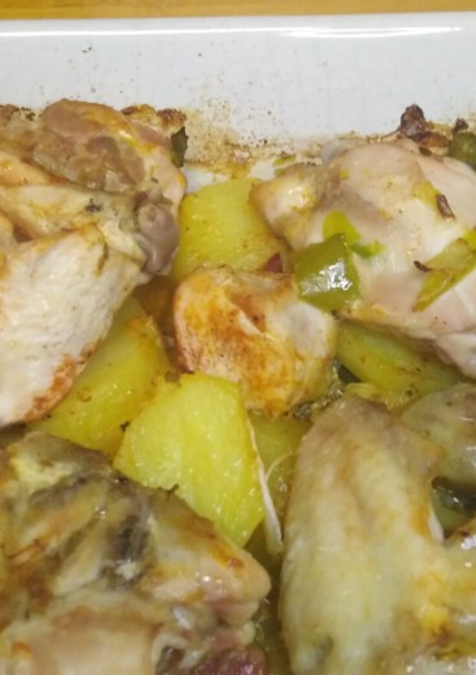 Una foto de Pollo al horno con mix de verduras