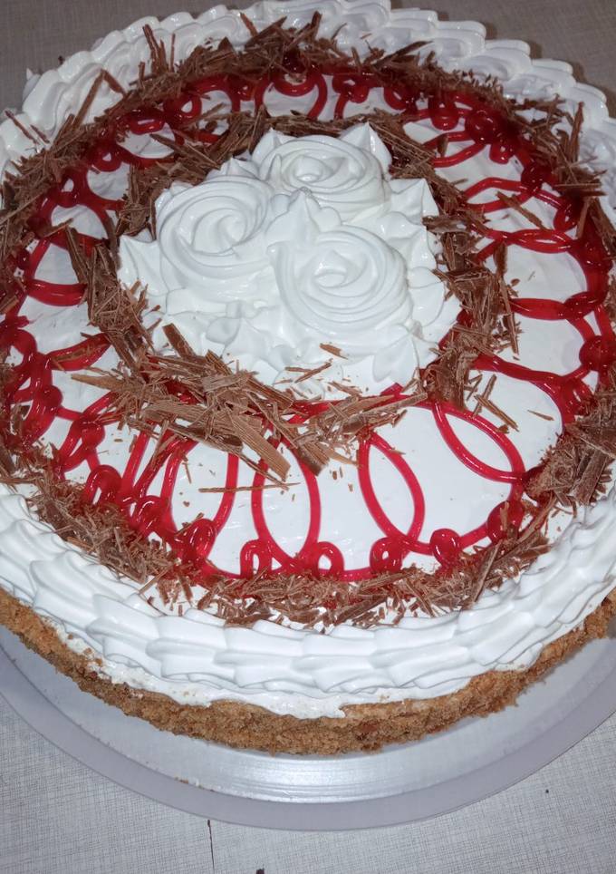 Торт з вишневим🍒 компоте