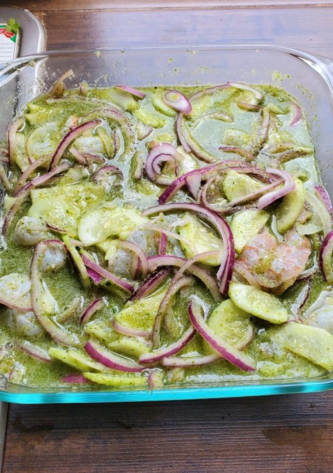 Una foto de Aguachile de camarón