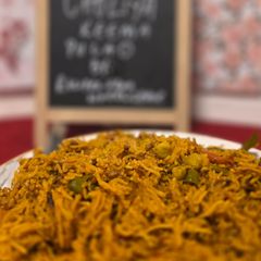 A picture of Choliya Qeema Pulao.