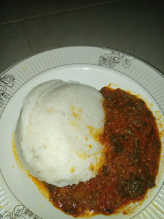 A picture of Tuwon shinkafa miyan taushe.