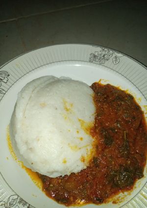A picture of Tuwon shinkafa miyan taushe.