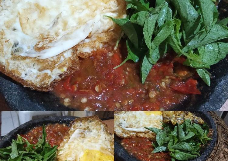 Resep Lalap kemangi sambal terasi Anti Gagal