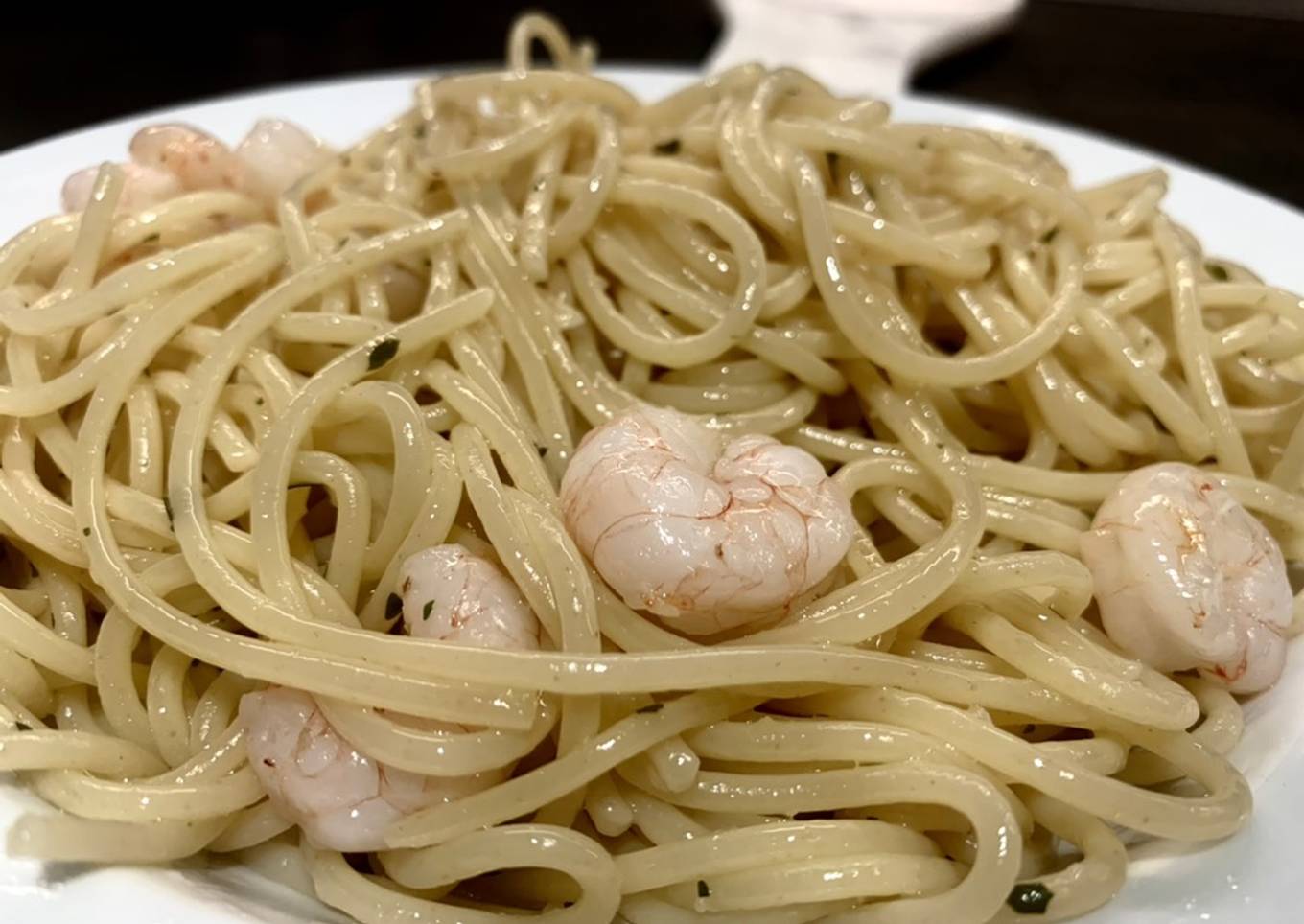 Spaghetti con gambas 🍤