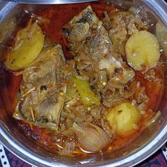 A picture of Hilsa fish salan.