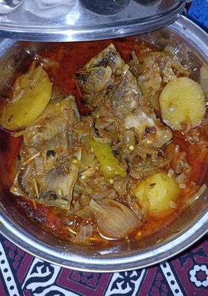 A picture of Hilsa fish salan.