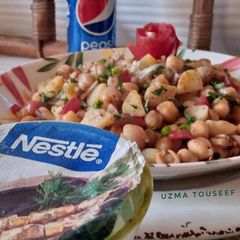 A picture of Aloo Chana chaat.