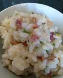 Risoto de Pinhão e Alho Poró