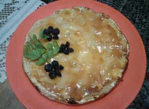 Una foto de Torta de ricota invertida