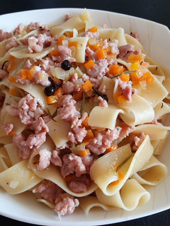 Una foto de Pasta con ragú blanco de chorizo