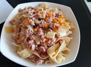 Una foto de Pasta con ragú blanco de chorizo